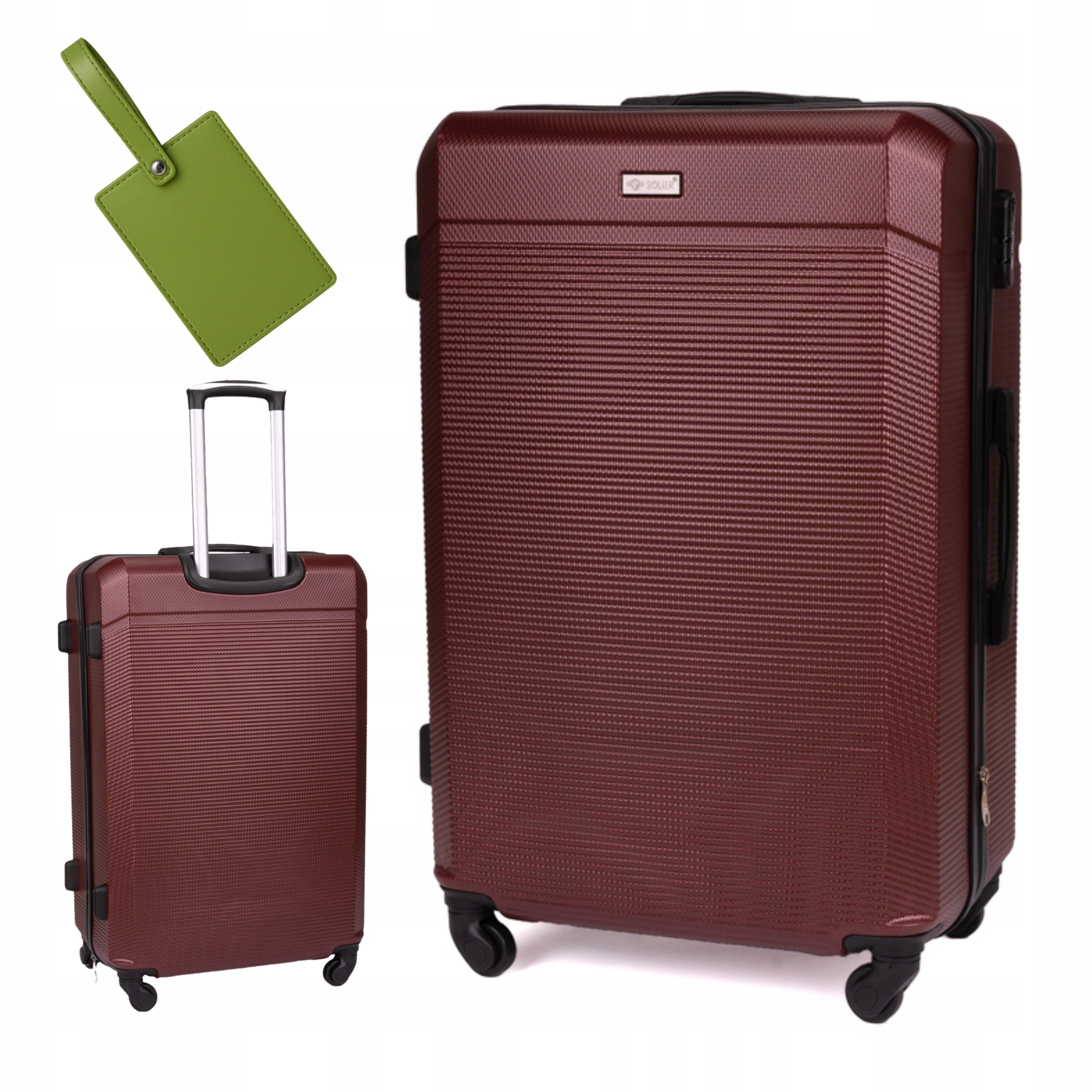 Cestovní kufr na kolečkách, zavazadla Abs, velká, tvrdá, pevná, Premium Dárek