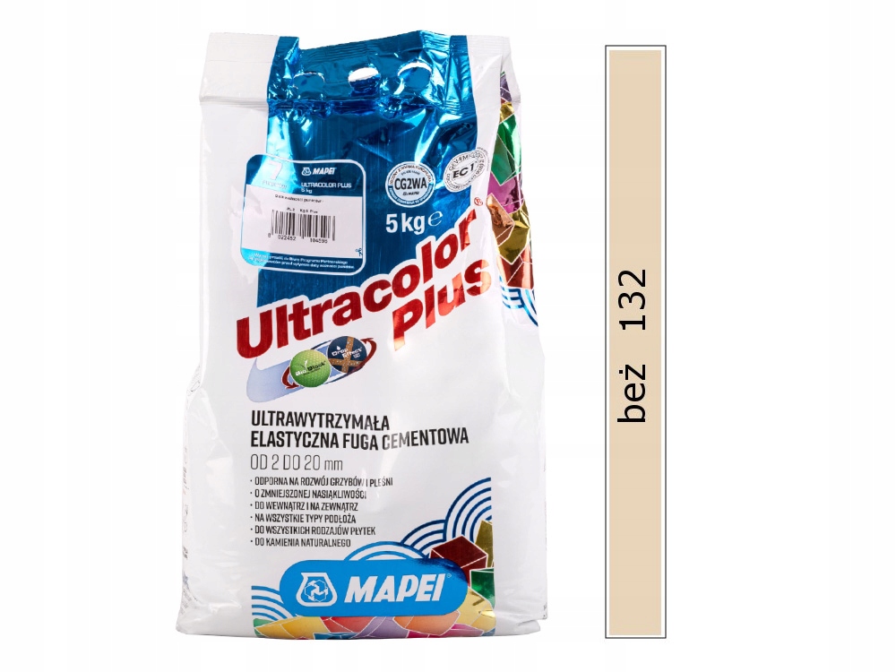 FUGA MAPEI ULTRACOLOR PLUS 5KG 132 BEŻ