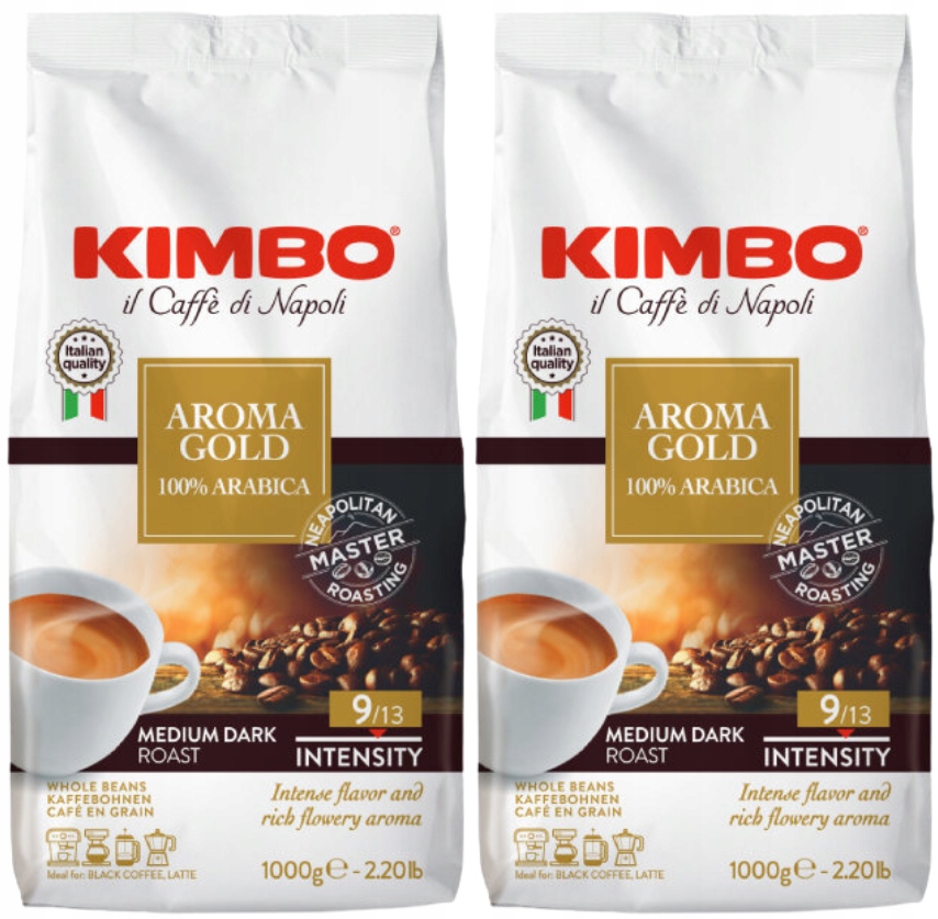 Levně Kimbo Aroma Gold Arabica kávová káva 2x1 kg