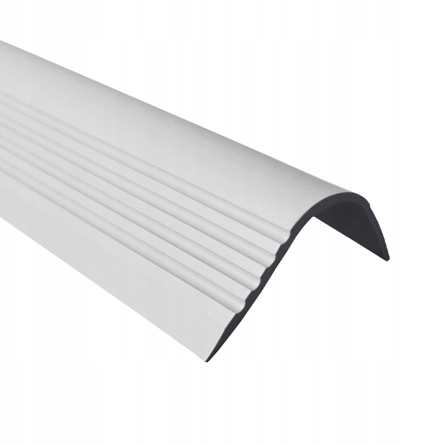 Schodiskový profil protišmykový, schodiskový nosník Pvc Rgpt 1,5 m sivý 52x40 mm