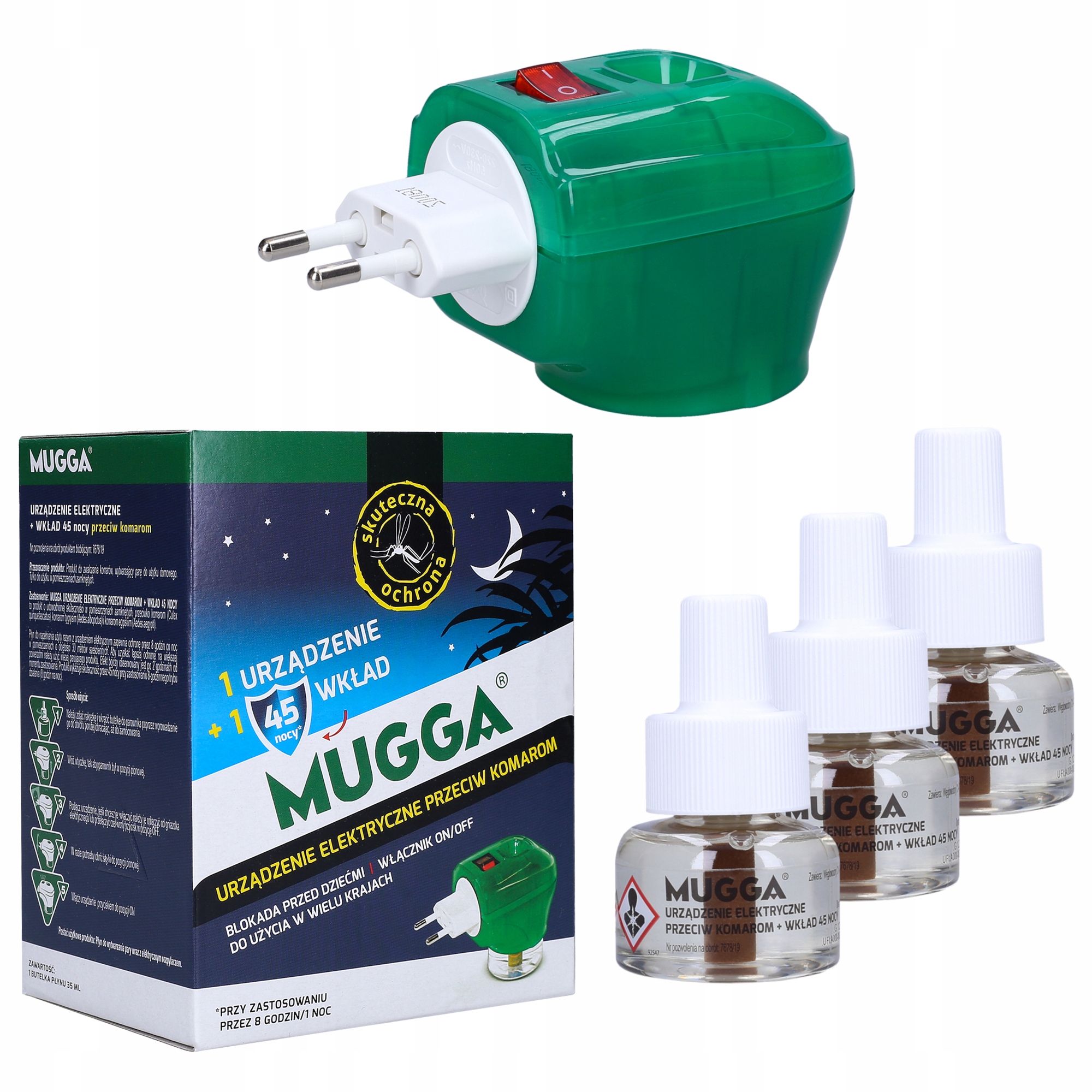 

Mugga Na Komary Elektro 3x Wkład Płyn 45N 35ml