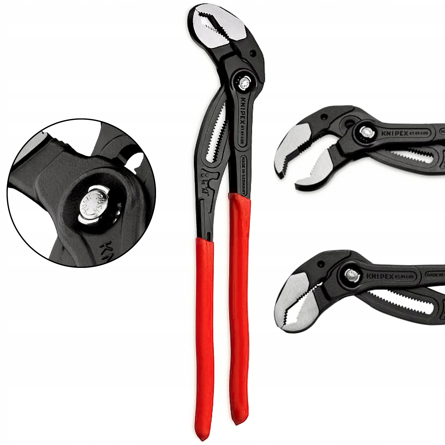 Плоскогубцы для труб KNIPEX Cobra 400 мм регулируемый гаечный ключ