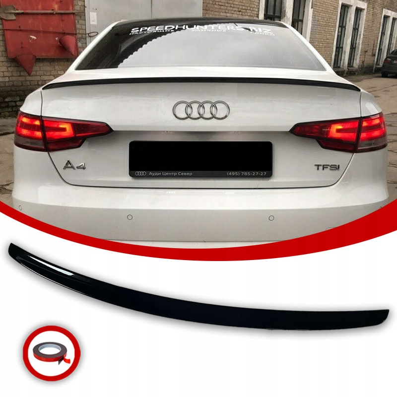 Audi A4 B9 Letka Spoiler Nástavec Sedan S-look 2015-2021 Černý Lesk