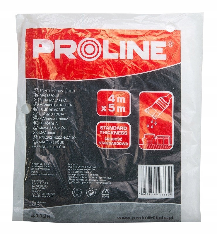 

Folia malarska Hdpe 4x5m Proline 41136