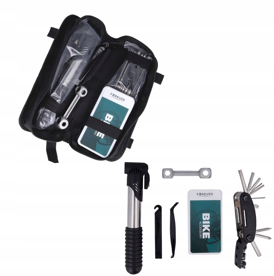 ZESTAW NAPRAWCZY do ROWERU multitool pompka SAKWA