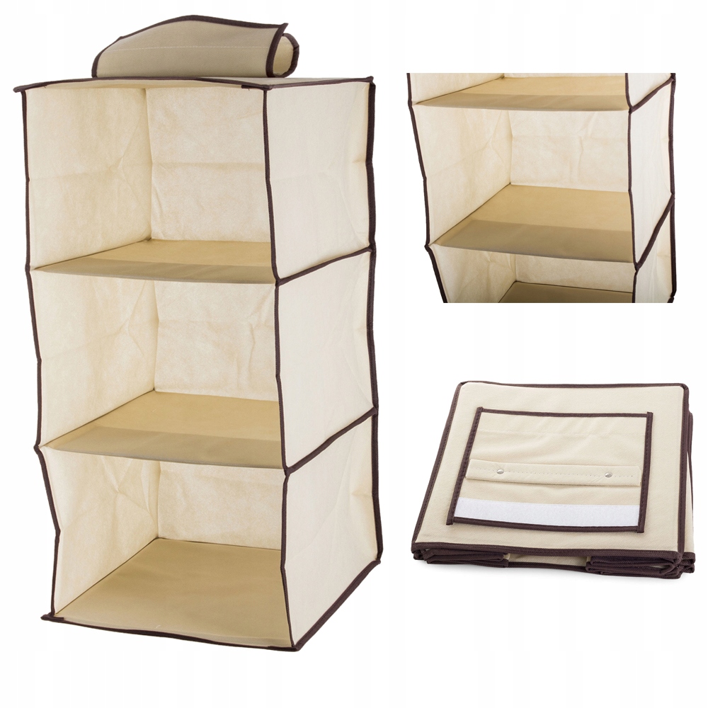 

Organizer Do Szafy Wisząca Półka Z 3 Półkami 60cm