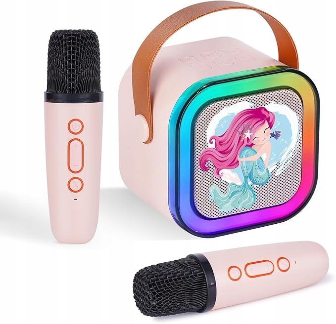 Dynasonic Karaoke z dwoma mikrofonami Głośnik Bluetooth dla dzieci