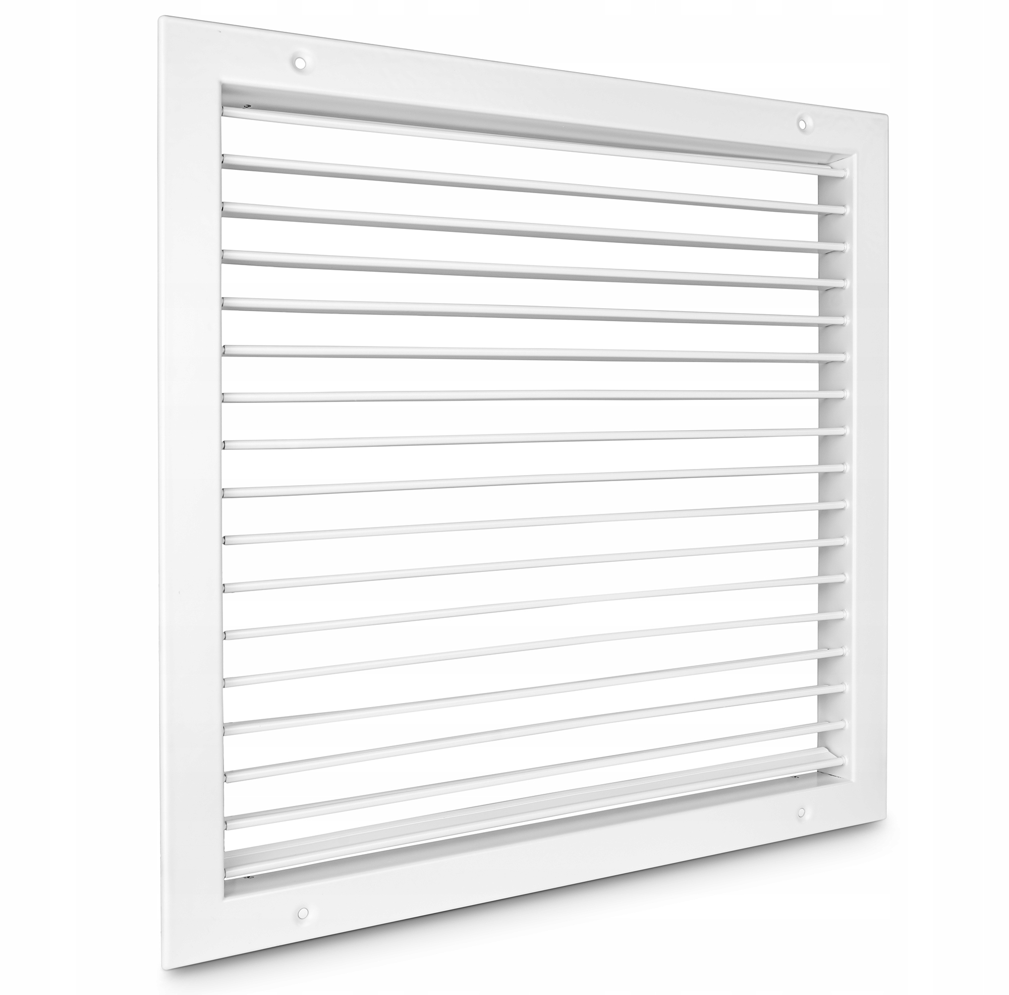 Ventilační mřížka kovová s lítostí KSH30x30 bílá