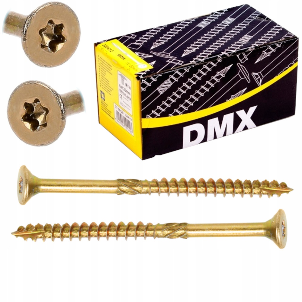 Wkręty ciesielskie 4x60 torx stożkowy 200szt DMX Średnica 4 mm