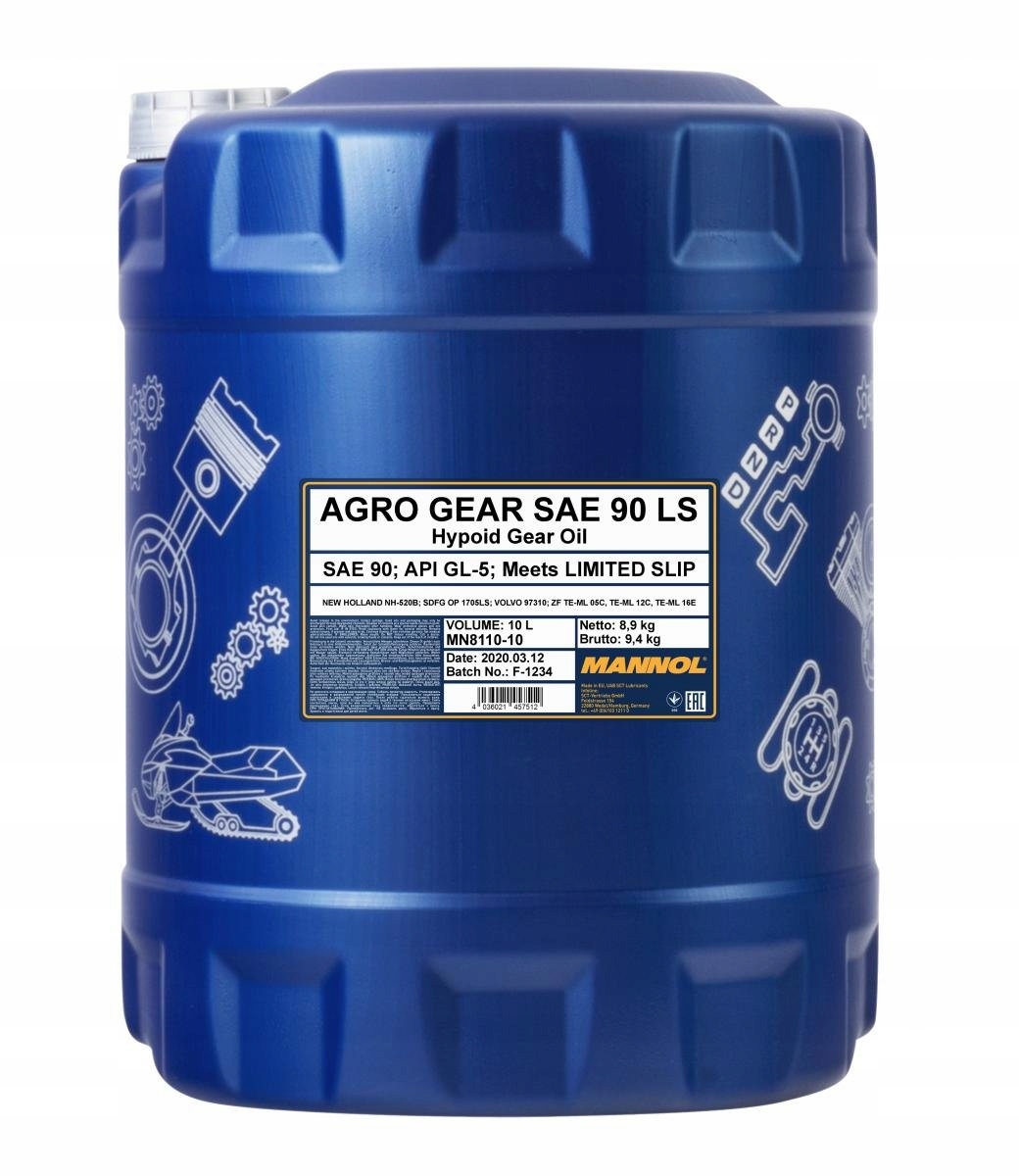

Mannol Agro Gear 90 Ls 10L. 8110-10