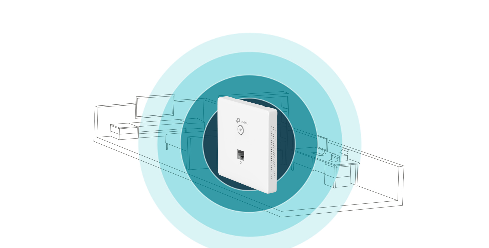 TP-LINK EAP115-Wall naścienny punkt dostępowy N300 Wbudowany modem brak modemu