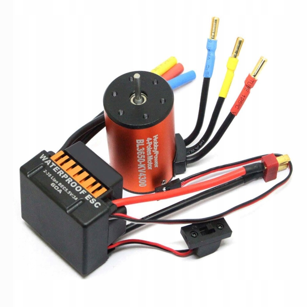 

60A Esc Bezszczotkowy Wodoodporny Z Silnik 4300KV