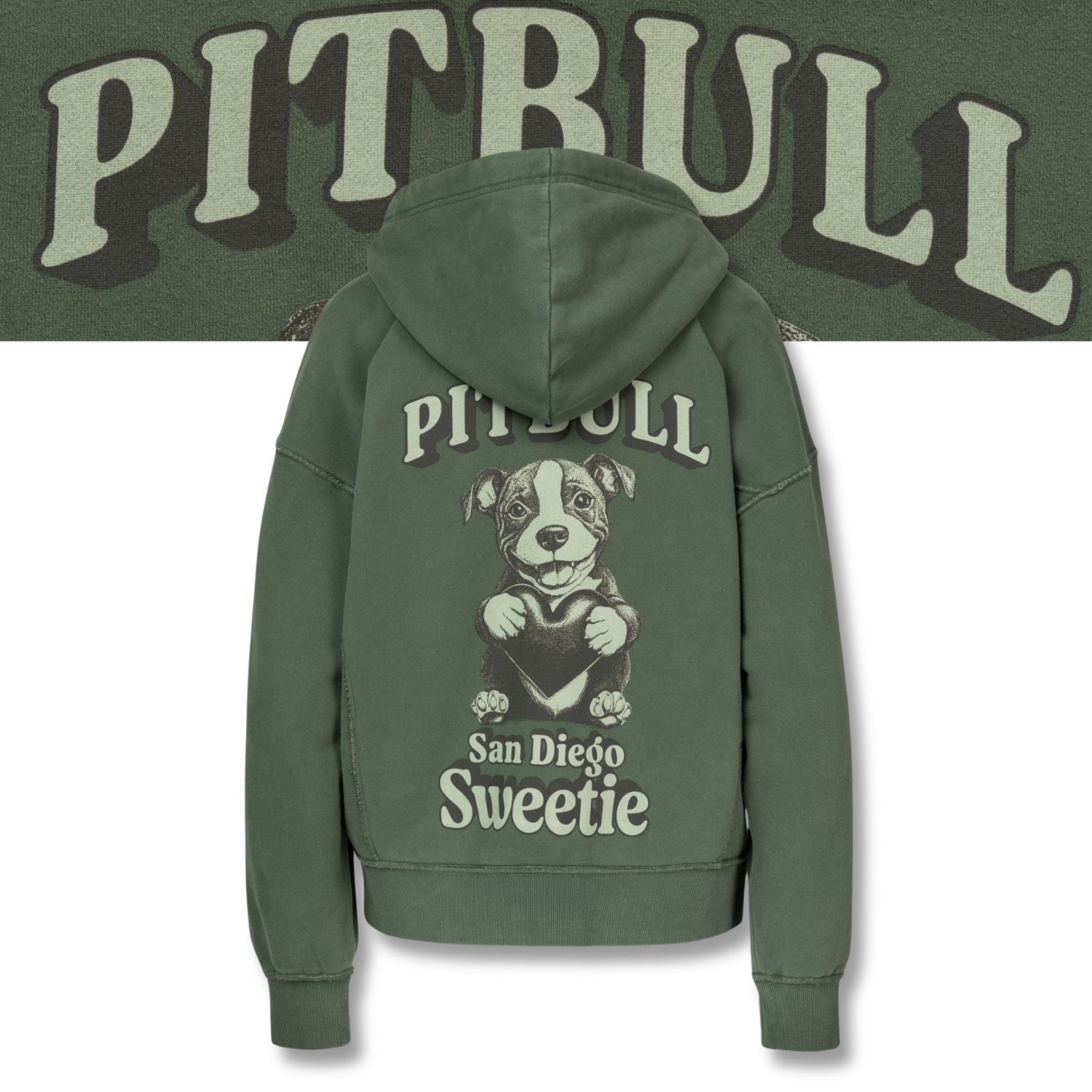 Dámská mikina s Rozepínací Mikina volného Střih Pitbull s kapucí Lovia Sweetie