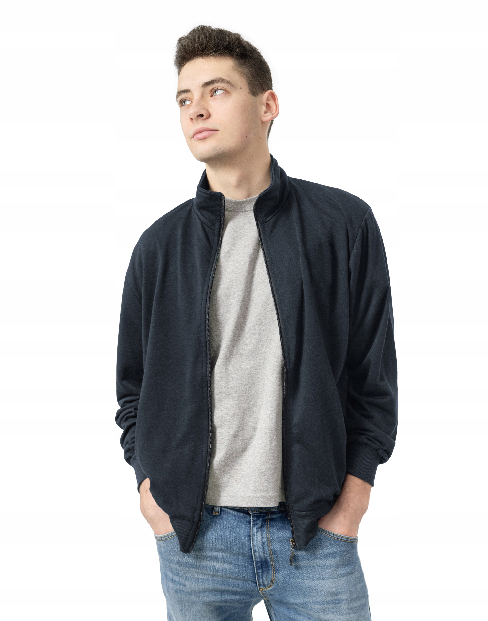 

Duża Bluza Dresowa Męska Zasuwana Zamek 2350-4 6XL