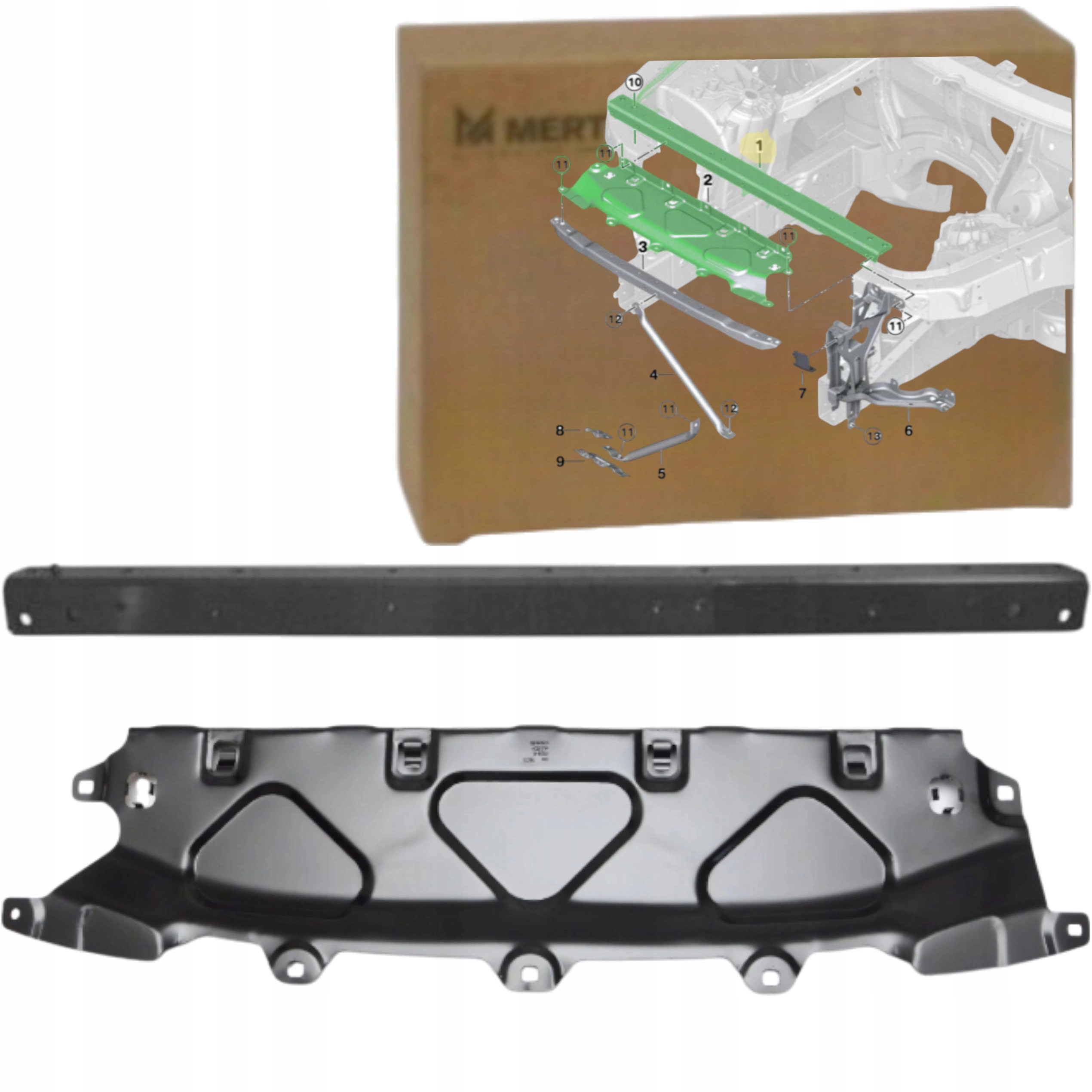 Bmw X5 X6 G05 G06 G07 Vyztužení předního pásu přední Plech Nosník Držák