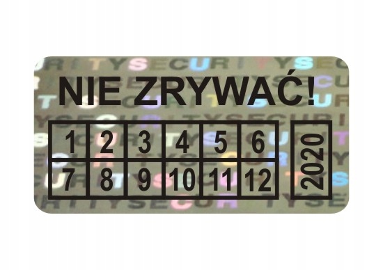 NH-210 20x10mm Hologram Plomba Security Void 1000