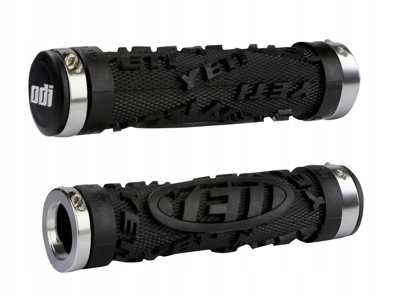 Chwyty Mtb Odi Yeti Hardcore Lock-On black 130 mm srebrne Lock-On
