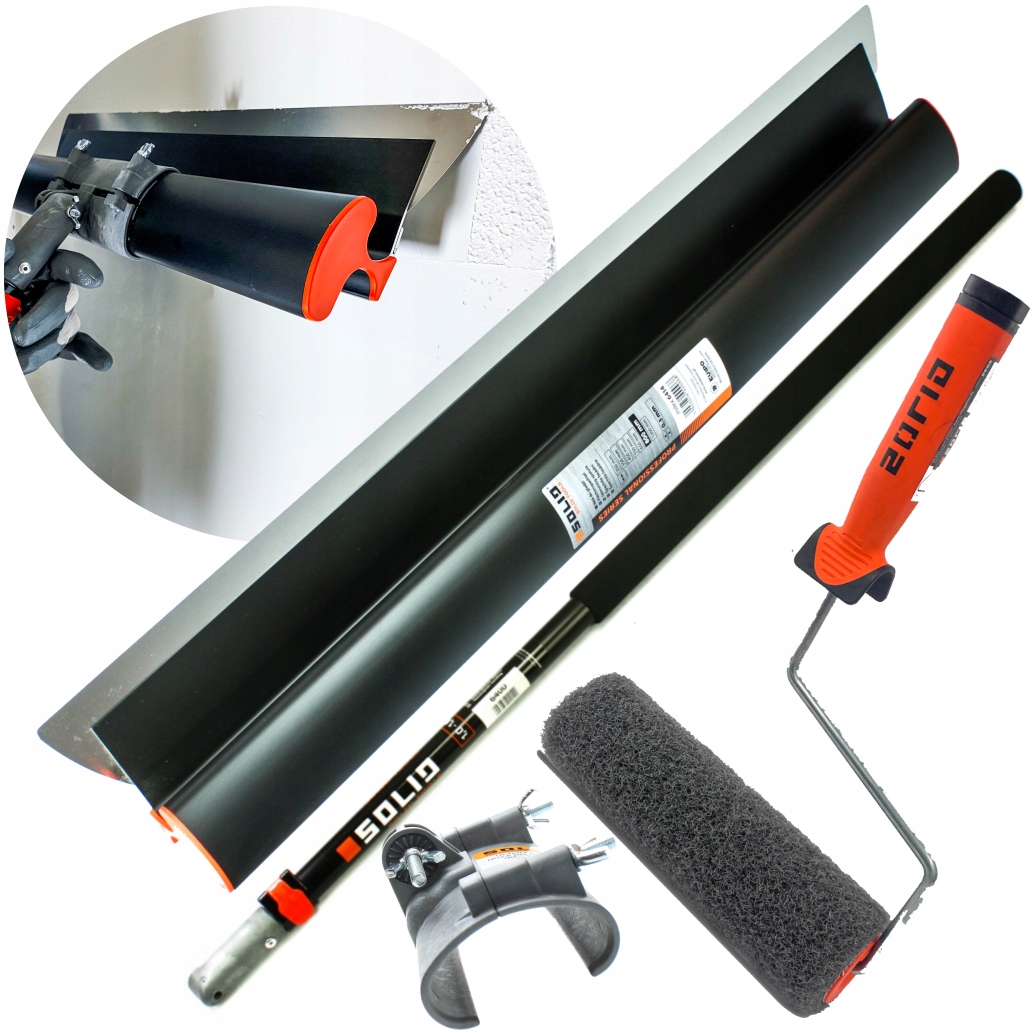 Sada Nůž Špachtle Fasádní Špachtle 80 CM Váleček Na Hladítko Click Kij