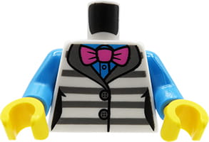 

Lego tors figurki koszula, kamizelka w paski