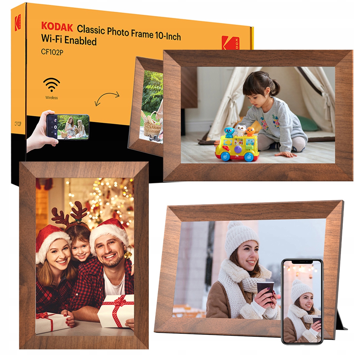 Kodak Fotoramka Cyfrowa ramka Dotykowa zdjęcia filmy 10,1" WiFi