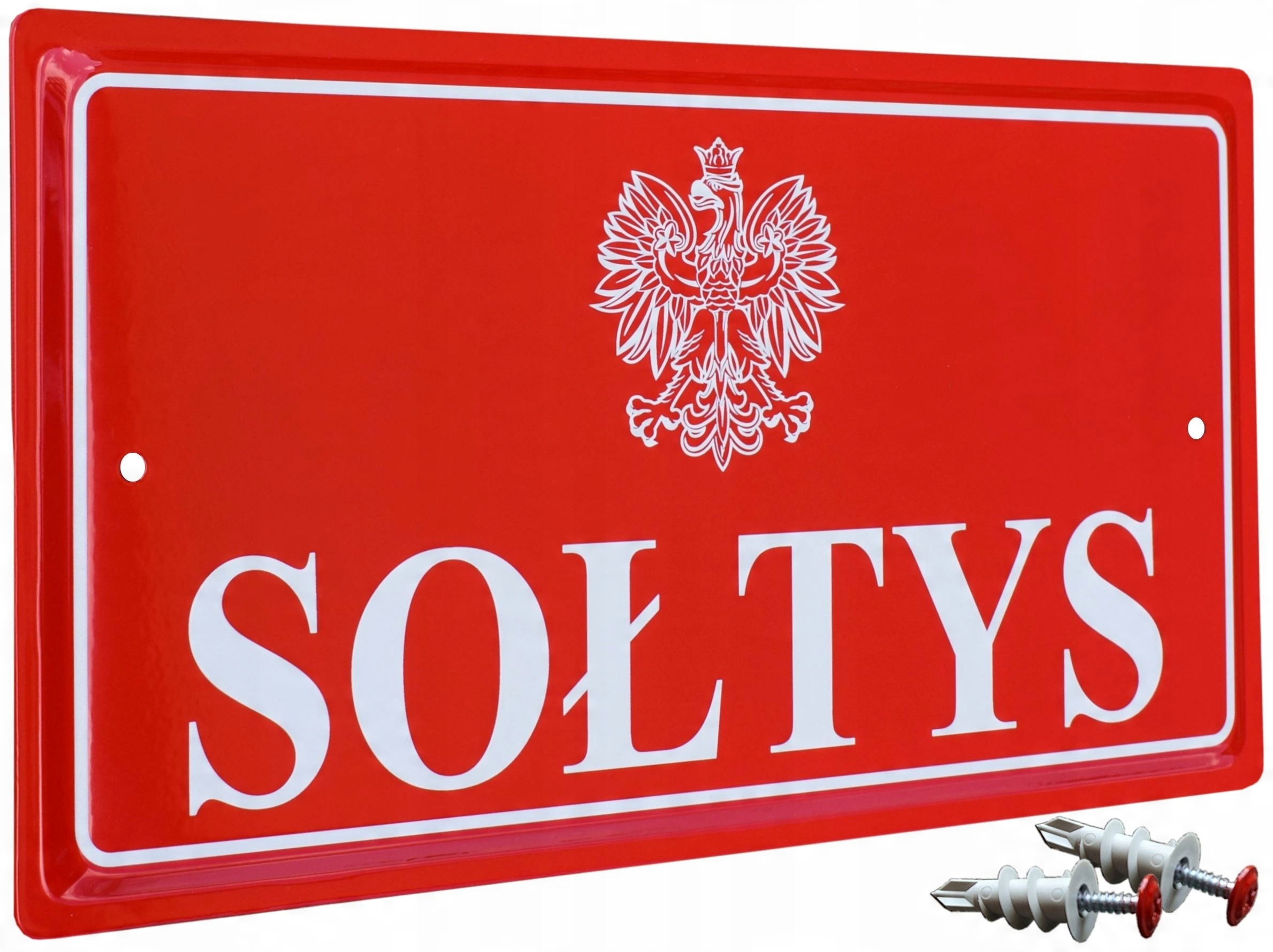 

Tabliczka Tablica Sołtys Stalowa nadruk Uv