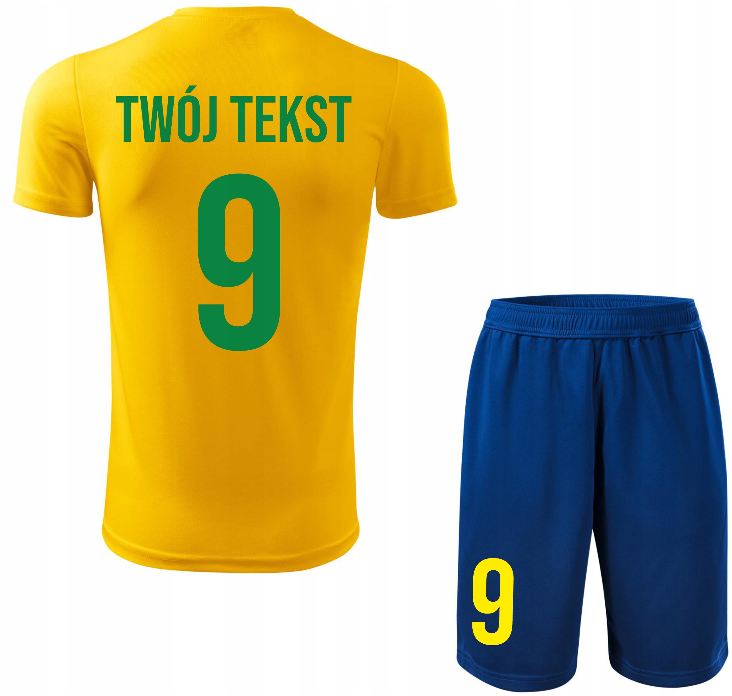 Strój piłkarski Z Własnym Napisem i Numerem komplet sportowy Z Nadrukiem L