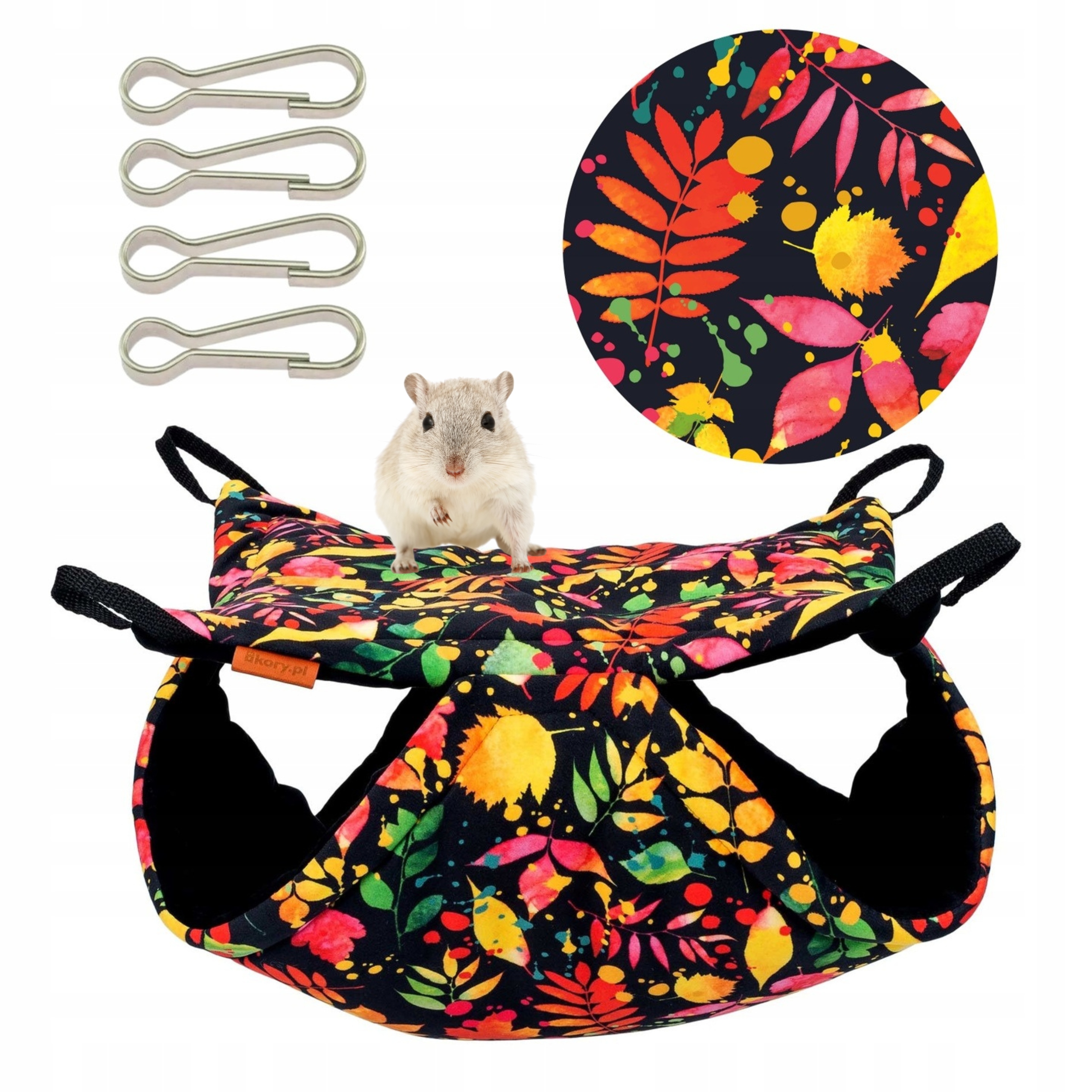 Levně Hamak pro hlodavce prasátka Krysa křečka Pelíšek Velké Dvojité 40x40 cm