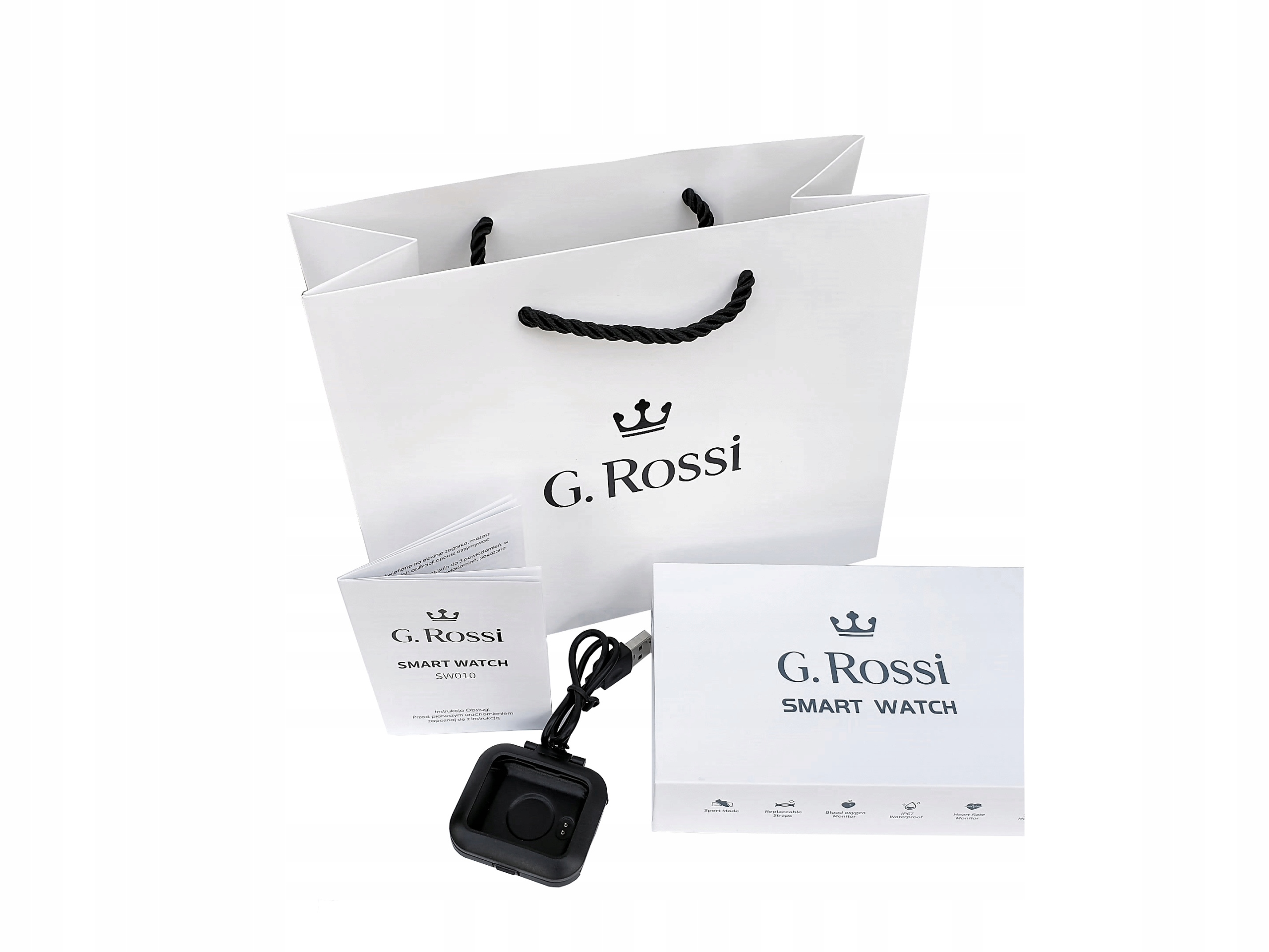 SMARTWATCH G. ROSSI MULTIFUNCTION + PASEK GRATIS Rodzaj paska Pasek