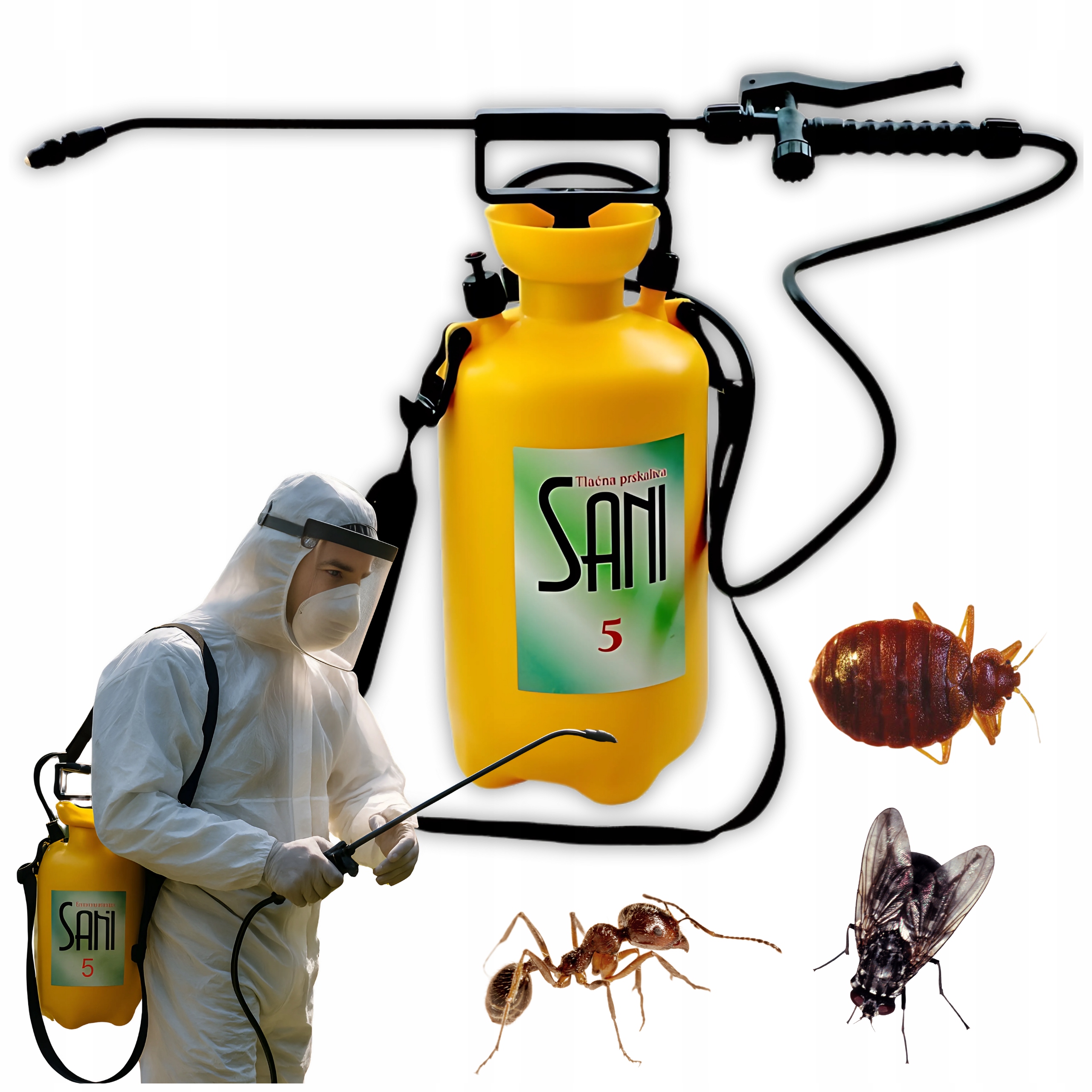 Ruční Zahradní Tlakový Postřikovač S Dlouhou Lankou, Velký, Pro Orpský Les, 5 L