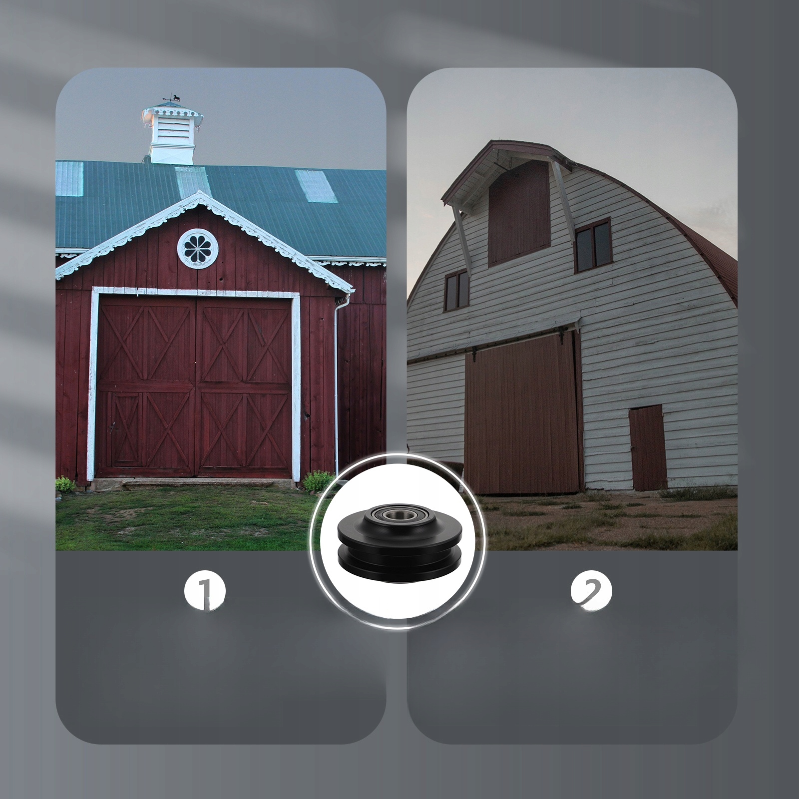 KOŁO NYLONOWE DO DRZWI STODOŁOWYCH AMERYKAŃSKI CICHE I WYTRZYMAŁE Kolor czarny