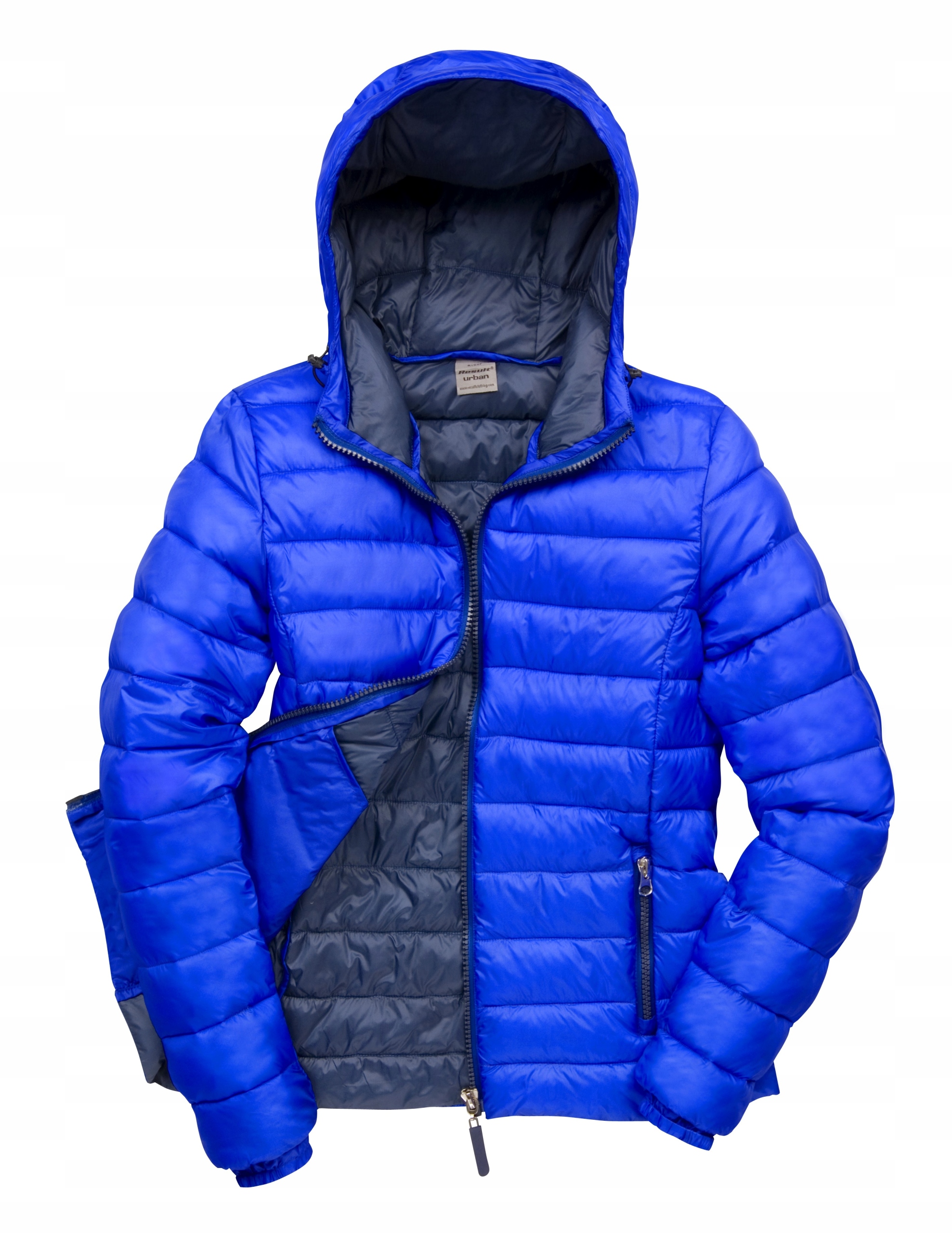 Dámská péřová bunda Snowbird s kapucí Tmavě modrá vel. 2XL