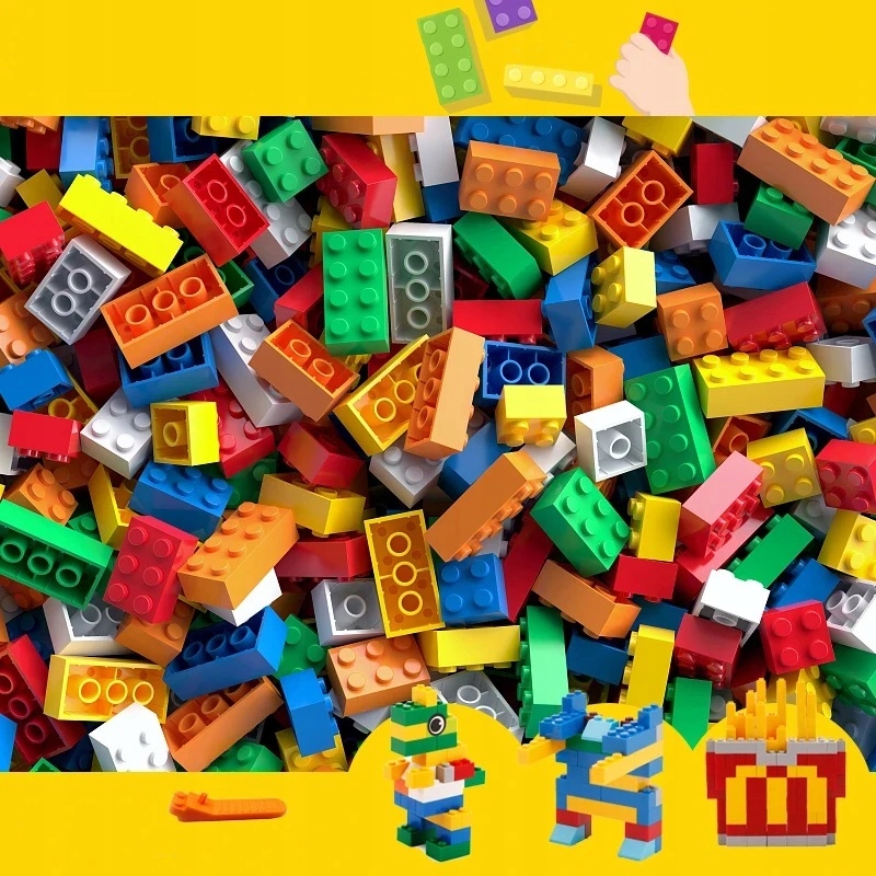 Duży Zestaw Klocki Konstrukcyjne 1000el (1000PCS) Marka K&M