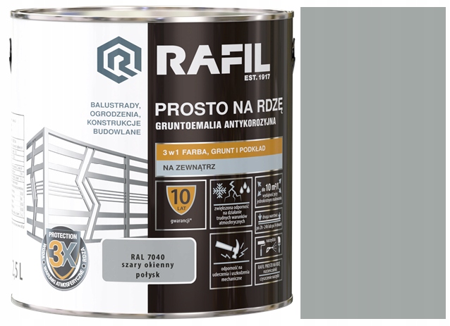 Smalt Na Rez 2,5 L, Okenní Šedá Lesklá Barva 7040