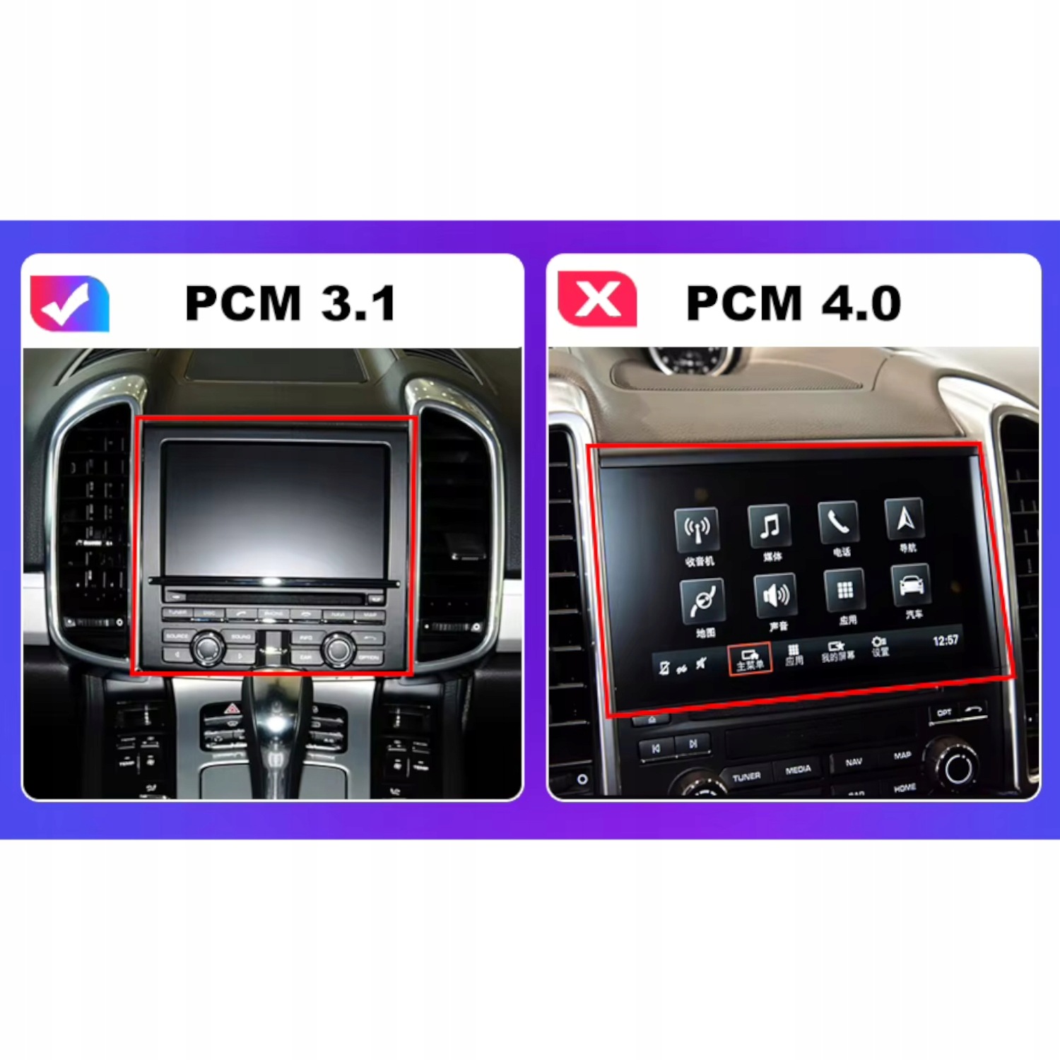 Radio Android do Porsche Cayenne (2011-2016) Android Auto Carplay 8+128 GB