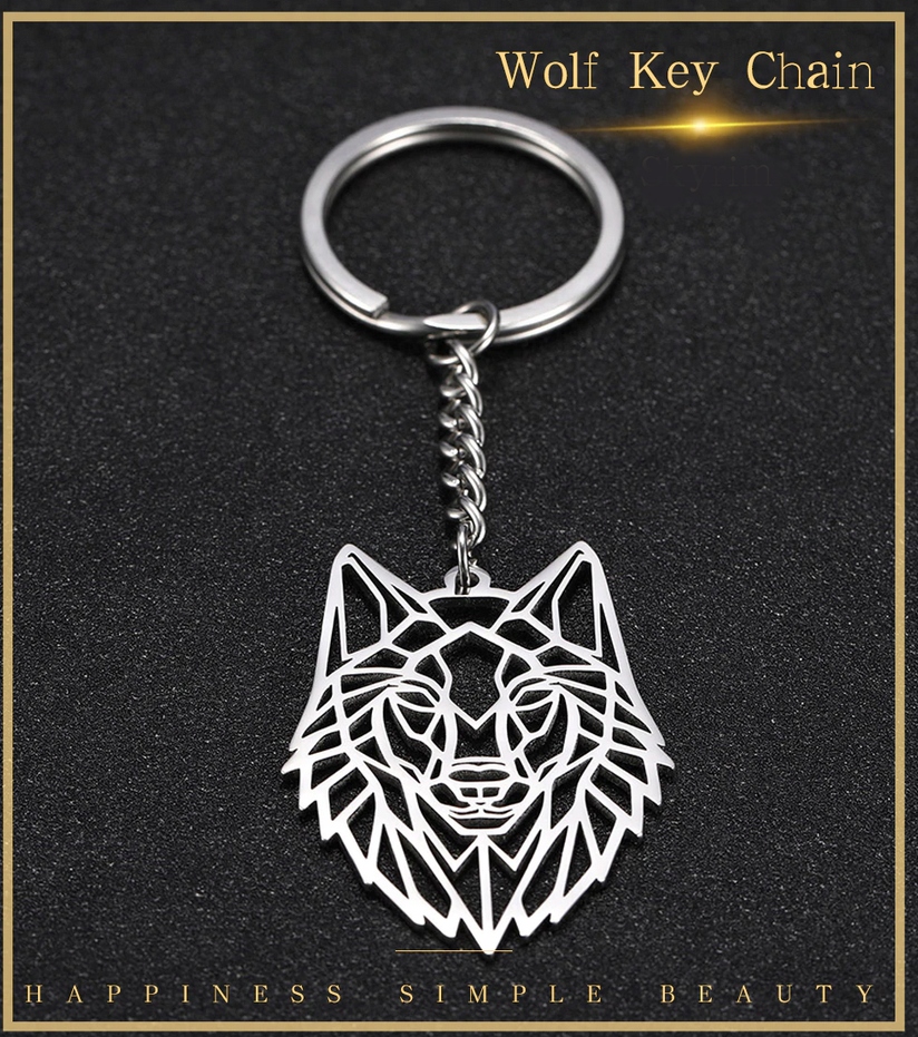 

Brelok, breloczek do kluczy,ażur, stal, Wilk, Wolf