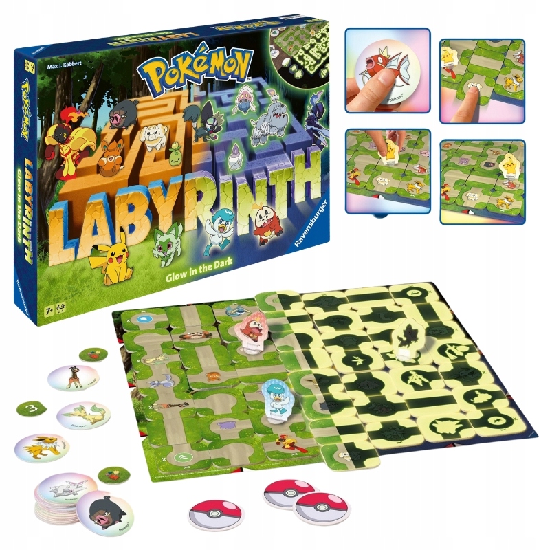 Ravensburger Pokemon Labyrinth Gra Planszowa Labirynt Świecący W Ciemności