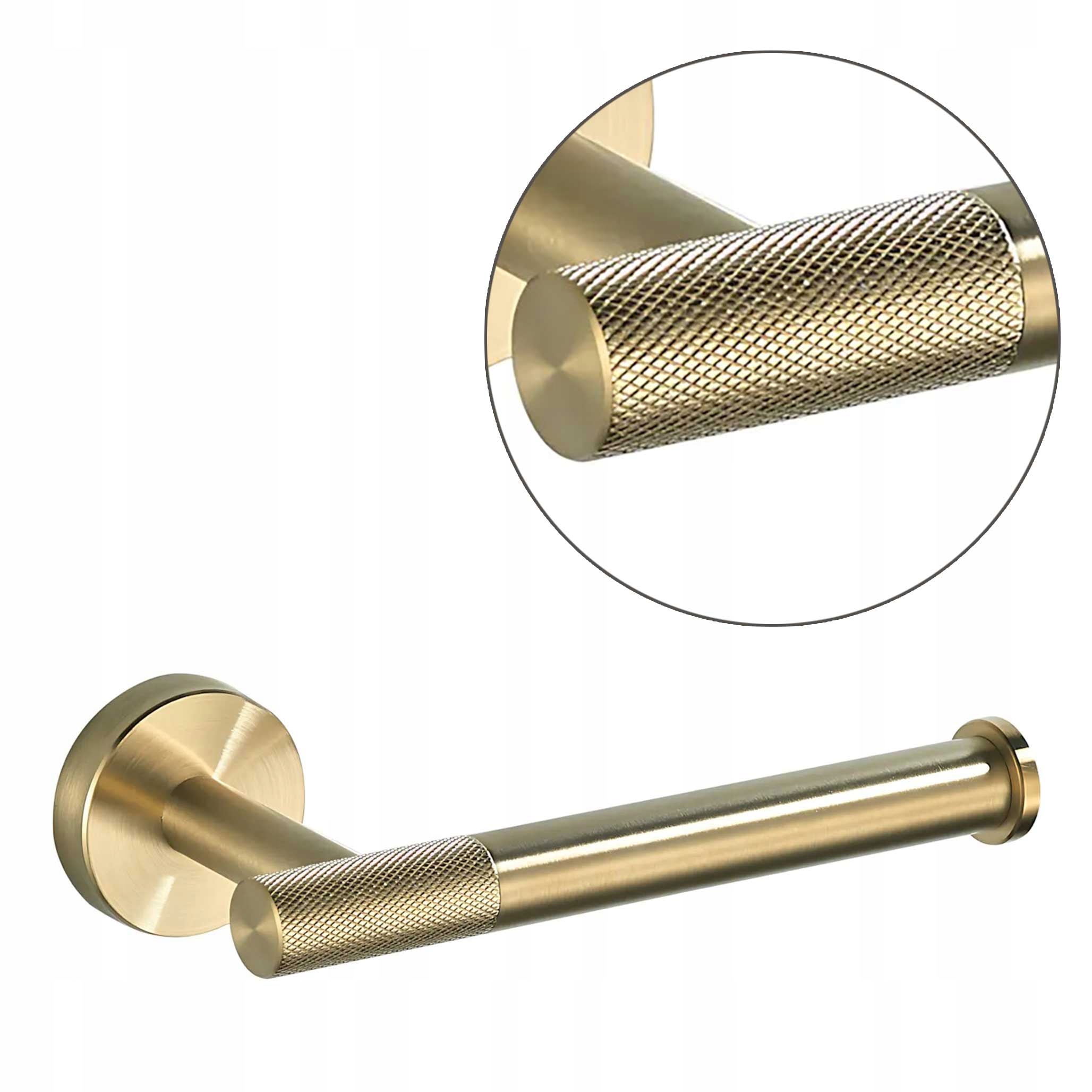 Držák na toaletní papír Zlatý kartáčovaný Modern 17,5 cm šroubovací