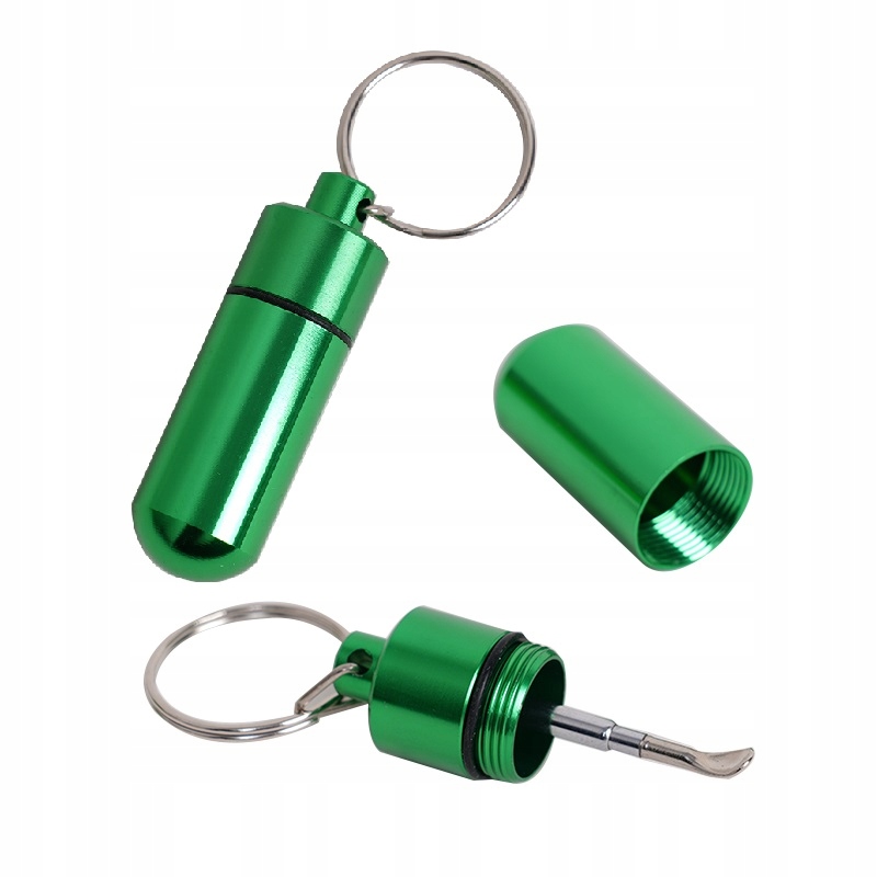 Контейнер Caddy для нюхательного табака металлический тонкий брелок разных цветов