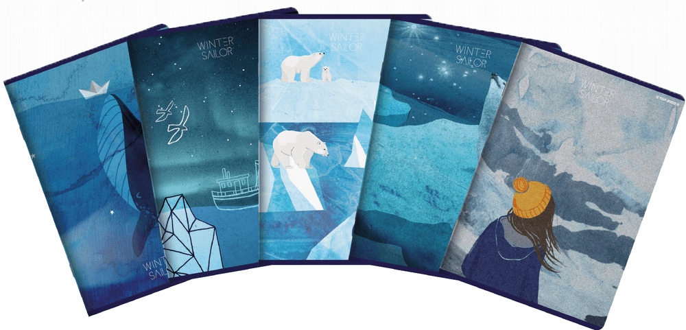 

5 X Zeszyt Top 2000 A5 80 Kartek, Kratka +margines