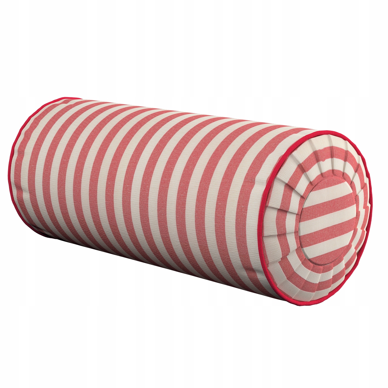Polštář váleček s záložkami Ø20 x 50 cm červený