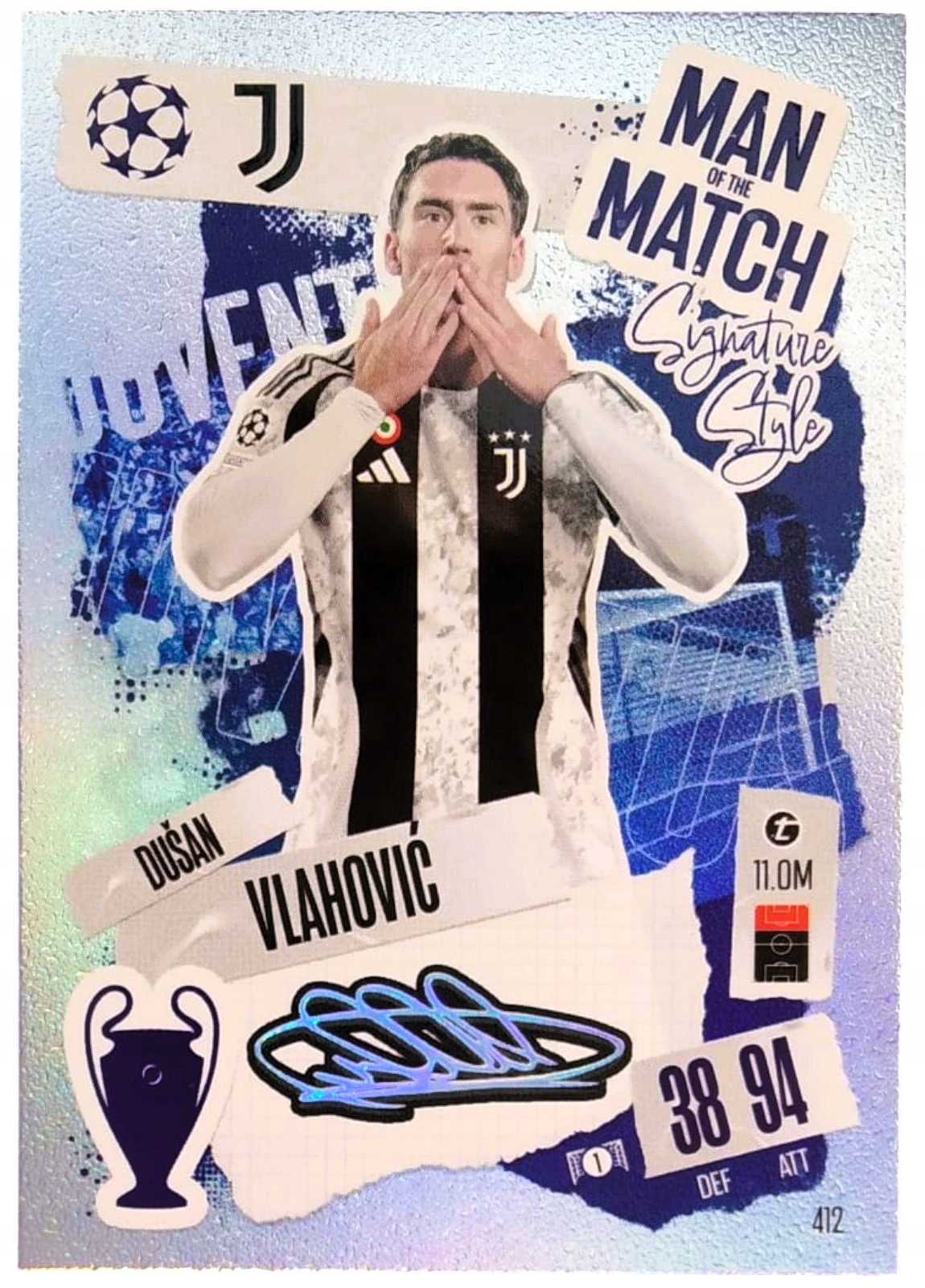 TOPPS MATCH ATTAX 2024-2025 MAN OF THE MATCH 412 DUSAN