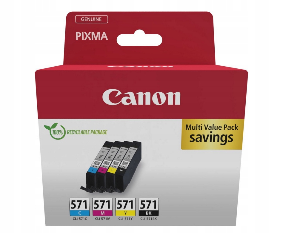 Atrament Canon CLI-571 Cmyk 4-pack 0386C009AA MP1012504A