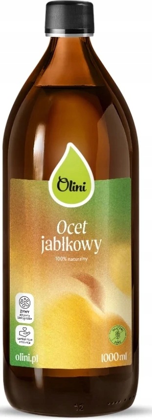 Olini ocet jabłkowy niefiltrowany wegański do sałatek 1000 ml