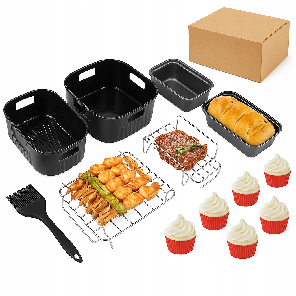Akcesoria Pro Horkovzdušné Fritézy Philips Airfryer Dual Basket 3000/5000 – Forma Na Grilování A Muffiny
