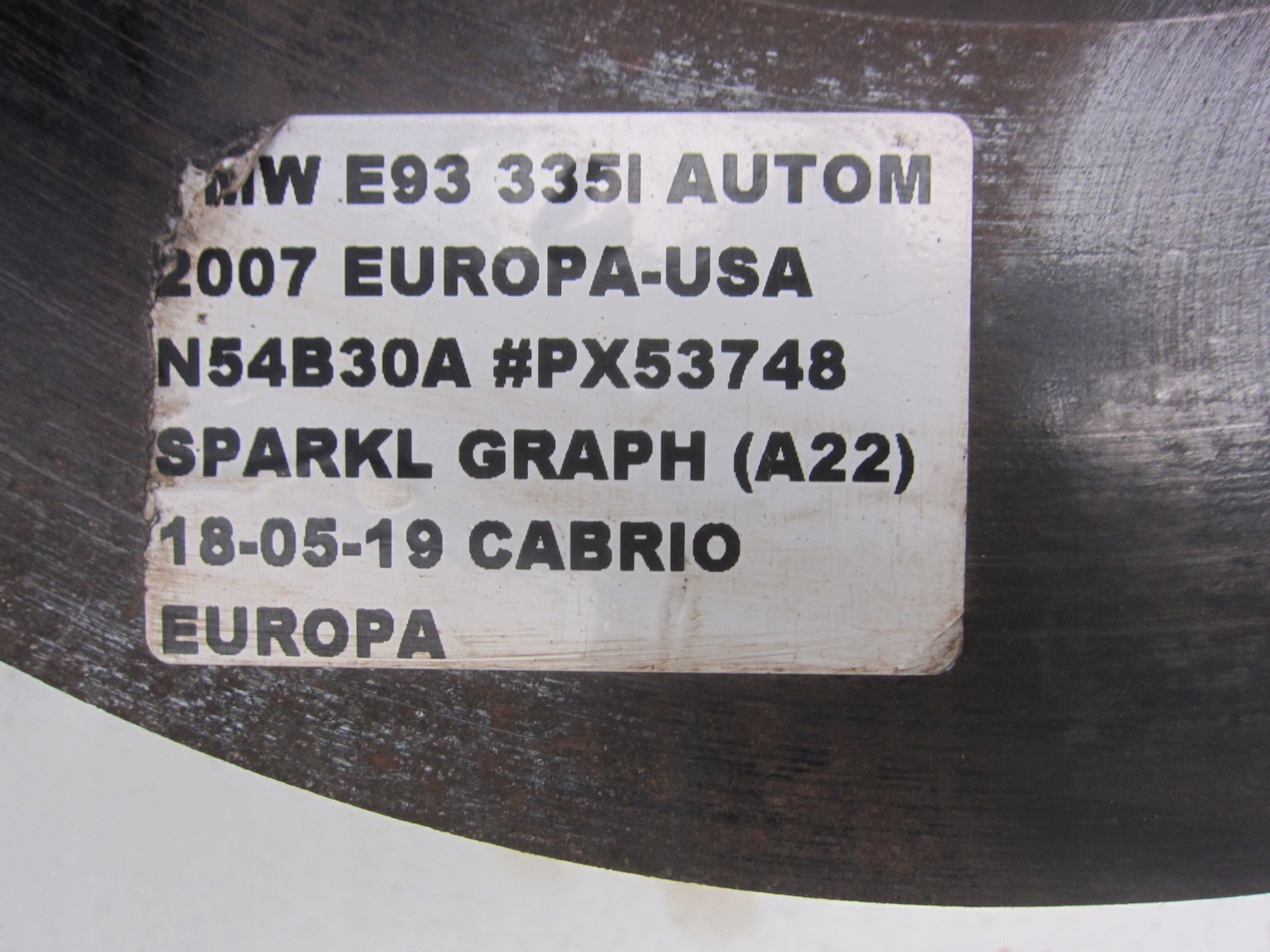 BMW E90 330i 335i discs brake front front 348X30 34116770729 ORYG