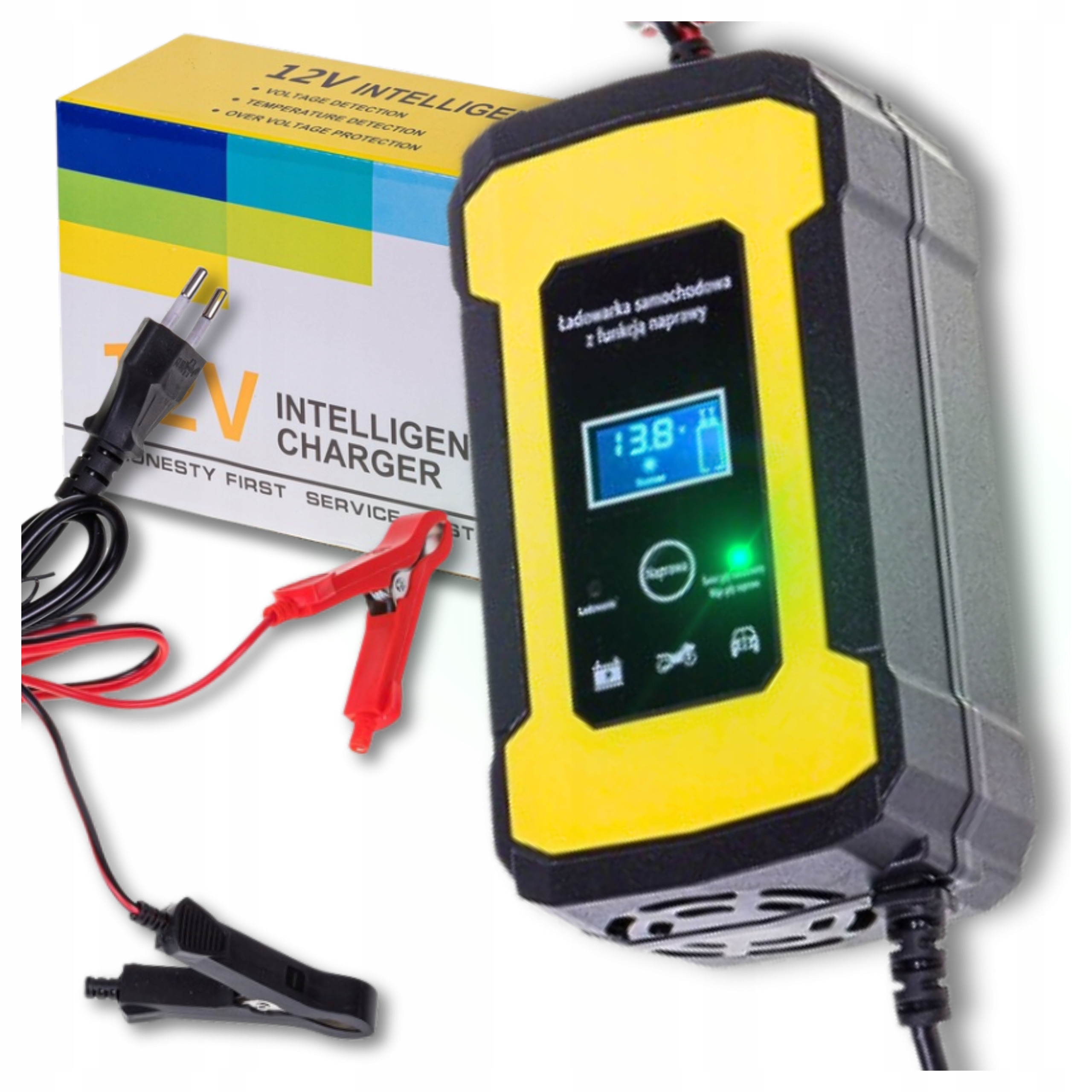 Automatický usměrňovač s funkcí Opravy LCD 12V 6A akumulátor nabíječka