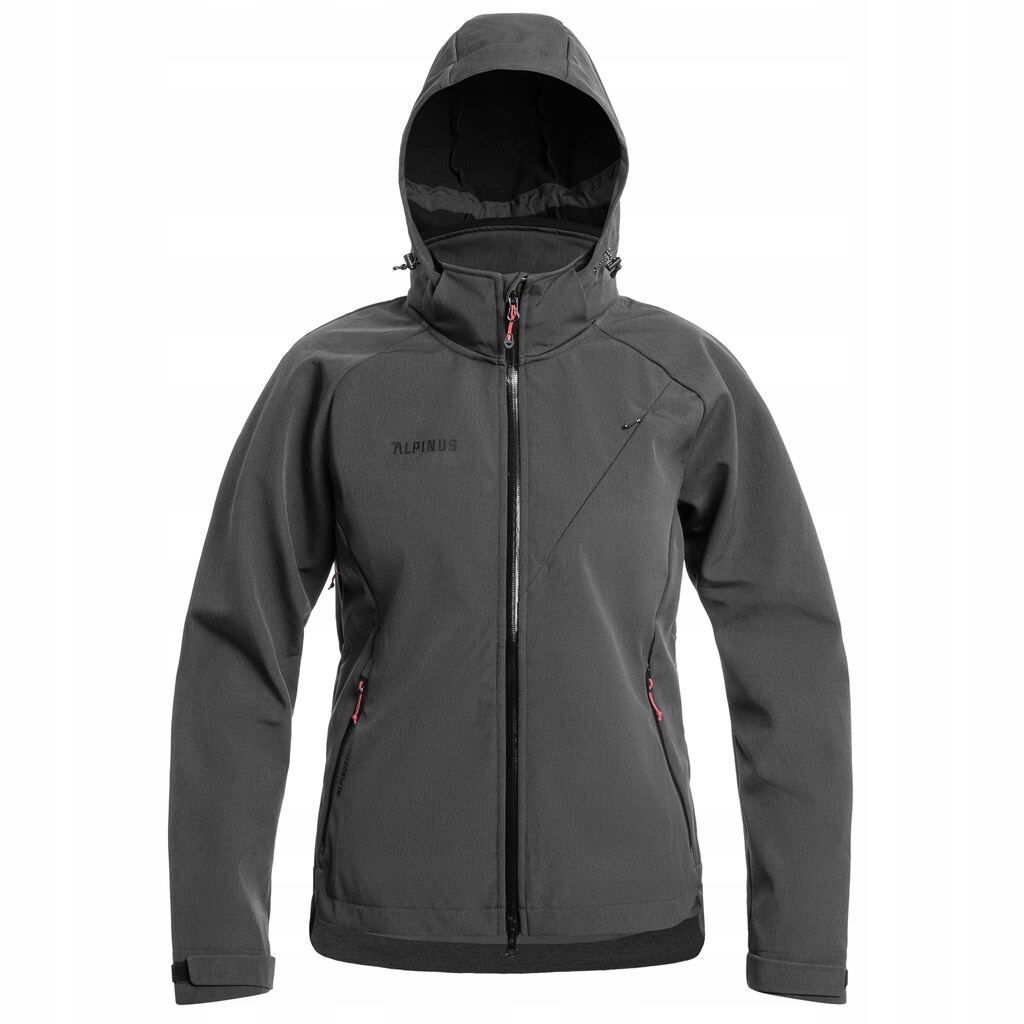 Dámská s kapucí nepromokavá bunda Alpinus Softshell Minthi Grafitová XXL