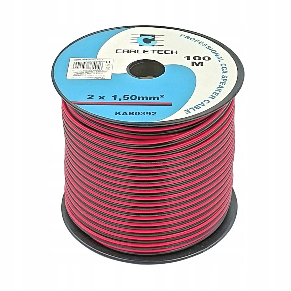 Kabel Reproduktorový Cca 2-ŽILOVÝ 2x1,50 100M