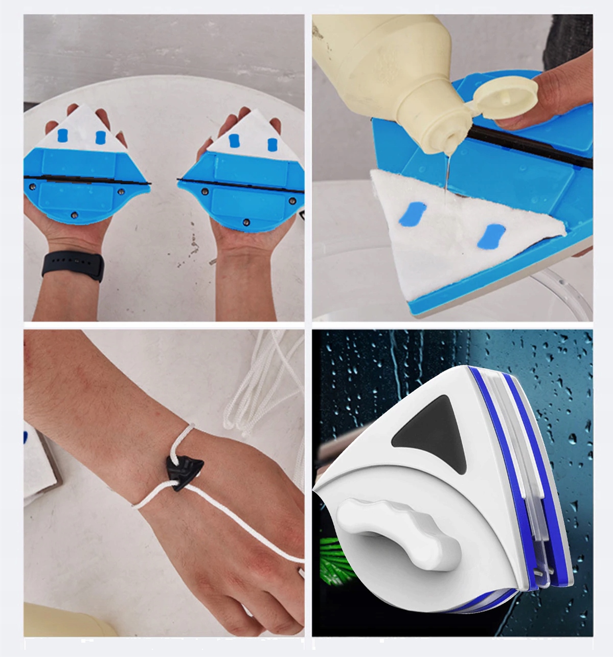 MYJKA DO MYCIA OKIEN SZYB MAGNETYCZNA DWUSTRONNA KOMPLET MYJĄCY 3w1 Model MYJKA DO MYCIA OKIEN SZYB MAGNETYCZNA PRO