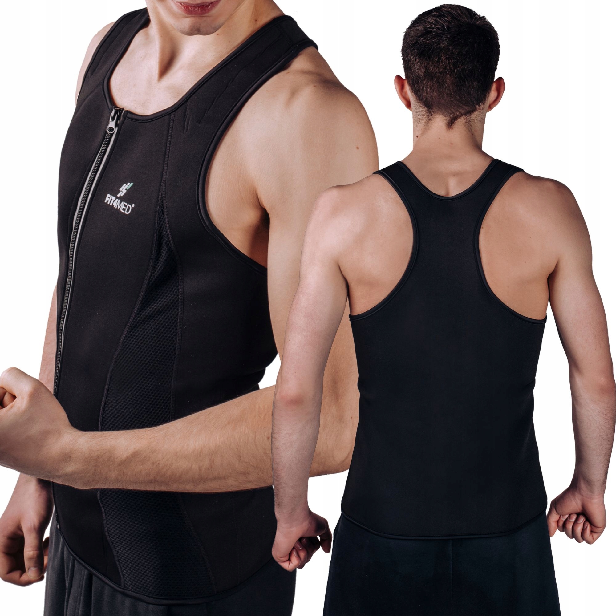 Pánské Tričko Na Hubnutí Trénink Neoprenový Pás Zeštíhlující Spalování